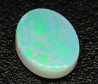 1 69 Ct Solid Semi-black Opal  Hunter Electric Green Lightning Ridge Australian