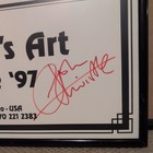 Hand Signed John Etwistle Art - The Who Europe 1997  Framed Poster 24 X 18 In