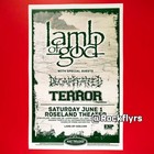 Lamb Of God 2013 Concert Promo 11x17 Street Promo Poster  Portland  Oregon