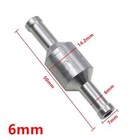 2x 6mm Inline One-way Non-return Check Valve Auminium Fuel Water Gas Air Vacuum