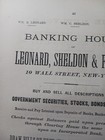 1873 Antique Advertising Leonard Sheldon   Foster Banking House Gold Stocks Bond