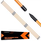 Professional 2 Or 3 Or 4 Pack Collapsible Golf Alignment Sticks  4 Pack Orange
