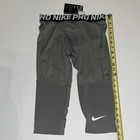Xl Nike Pro Big Kids Boys 3 4 Length Football Soccer Sport Tights Gray Nwt  30