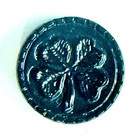 Vintage 4 Leaf Clover Pictorial Of Pressed Black Glass  Border Design  1 4  