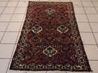 Vintage Estate Semi Antique Handmade Middle Eastern Heriz Rug E394