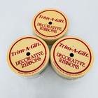 Trim-a-gift Vtg Decorative Ribbon Lace White Cream Crafting 3 Spools New