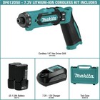 Makita Df012dse-r 7 2v 1 4 In  Hex Driver   drill  1 5 Ah  Certified Refurbished