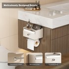 Toilet Paper Holder With Shelf  Flushable Wipes Dispenser For Bathroom  Adhes   