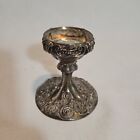 Vintage Godinger Silver Art Ornate Baroque Single Taper Candle Holder 3 5  Tall
