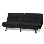 Memory Foam Futon Sleeper Sofa Bed Couch Convertible Foldable Black 72 Inch