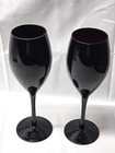 Artland Libbey Mikasa Black Amethyst 9  Wine Glass - Set Of 2 - Read Description