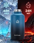 64 Oz Insulated Water Bottle cold For 48hrs   Indigo Black   Stainless Steel  Bp
