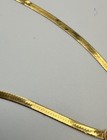 14k Yellow Gold Herringbone Chain Bracelet 7  Italy 1 25g Solid 14kt Gold