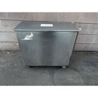 Unbranded Stainless Steel Ingredient Bin Utility Cart Silver Good Sliding Lid