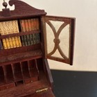 Vintage Lynnfield Blockhouse Miniature Dollhouse Bookcase  faux Books 1 12 Scale