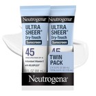 Neutrogena Ultra Sheer Dry Touch Sunscreen Lotion Spf 45  2 X 3 Fl  Oz