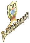 Vintage Jewish Hebrew Hanukkah Menorah Judaica Jerusalem Israel Judaism