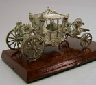 Cased Rare Sterling Silver Miniature Queen Elizabeth Carriage 1977 Royalty 73g