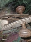 Victorian Era Skeleton Key Door Knob Assembly  Lock  Plates And Brass Knobs