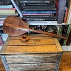 25    Authentic Vintage Koa Wood Paddle Oar Hoe - Made In Hawai i With Wall Mount