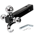 Tri-ball Trailer Hitch Mount With Tow Hook  1-7 8   2   2-5 16  Sizes  2  Receiv