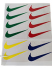 1 Inch X 3  Nike Swoosh Replica Iron-on Transfers  Set    
