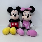 Disney Mickey Minnie Mouse Plush Stuffed Animal Set Pair Just Play 11  Lot Of 2