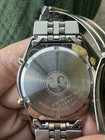 Seiko 7t34-6a09 Chronograph Aviation Watch White blue Dial Quartz     Untested