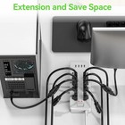 Power Extension Cord 0 5ft 6inch 2 Pack  Short 3 Prong Electric Extension Cable