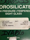 Diamond Power 100286 3 4 X 6-3 4 Borosilicate High Pressure Sight Glass