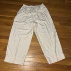 Soft Surroundings 100  Silk Wide Leg Pants Womens Plus 1x Ivory Drawstring