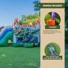 Xjump T-rex Inflatable Water Slide Bounce House Combo With Splash Pool   Blower
