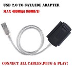 Warmstor Sata pata ide To Usb 2 0 Adapter Cable For 2 5  3 5  Hdd Ssd With