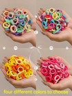100 200 300pcs Baby Hair Ties  Soft Cotton Toddler Hair Ties Multicolor Seamless