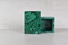 Malachite Jewelry Box Handmade In Congo  6 1 Cm     20855