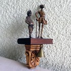 Black Forest Hand Carved Don Quixote Brass Door Bell