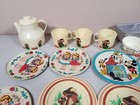 Vintage Kid s Pots Pans Dishes Tea Set Miscellaneous Pieces Tin Plastic Play Set