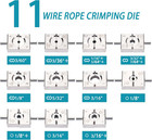 Wire Rope Crimping Tool Swaging Tool 3 64-3 16 Ferrules Cutter Kit   Contractors