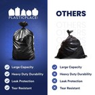 Plasticplace 55-60 Gallon Trash Bags  Black  1 2 Mil  100 Count