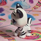 Littlest Pet Shop Authentic Lps  1498 White Black Tiger Walking Cat Blue Eyes