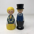 Allan Flink Sweden Wood Folk Dolls Figurine National Costume 