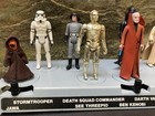Vintage 1977 Kenner Star Wars First 12 Figure Lot W Mail Away Display Stand
