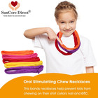Chew Necklace For Sensory Kids  8 Pack Terry Cloth Teething Chewy Necklaces For