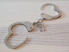 Chrome Handcuffs Silver Law Enforcement Security Heavy Duty Cuffs Keys Pro Grade