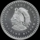 Mexico Cuauhtemoc  Aztec Calendar Silver Coin  1 10th Oz  999