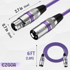 Xlr To Xlr Cables 6ft 10 Pack  Dmx Cable 3-pin Microphone Wire
