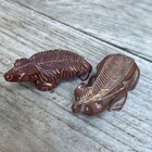 Vintage Pair Of Zuni Pipestone Badger Fetishes