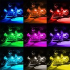 12pcs Motorcycle Rgb Led Neon Under Glow Lights Strip Kit With Remote Control Us
