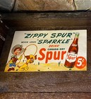 Rare Vintage Mid Century Soda Advertising Sign Zippy Spur Canada Dry Cola