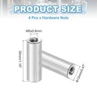 4pcs 304 Stainless Steel M5x0 8mm Round Coupling Nuts  0 39x1 18  odxh 